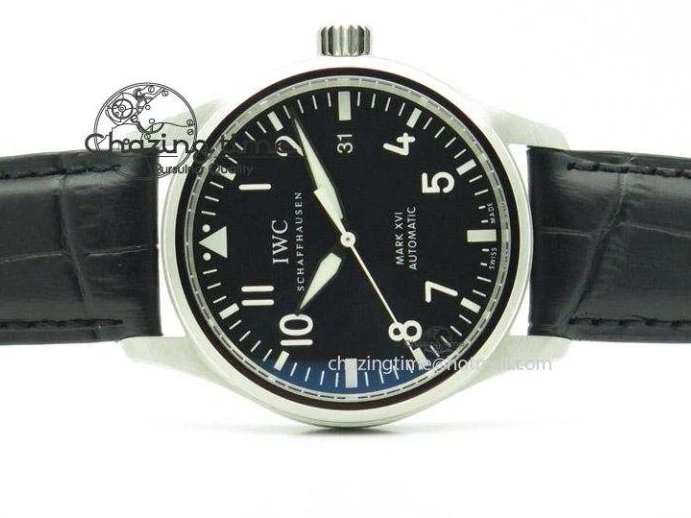 MIROTIME 0501 Mark XVI 1:1 Best Edition MK Maker SS Black Dial A2892 On Black Leather Strap Chic 7371